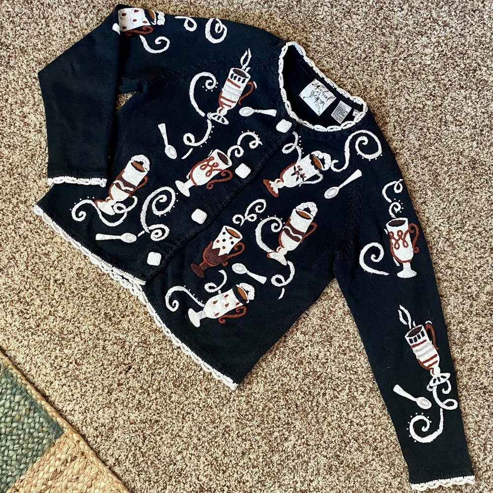 Michael Simon Designer Cappuccino Late Cardigan